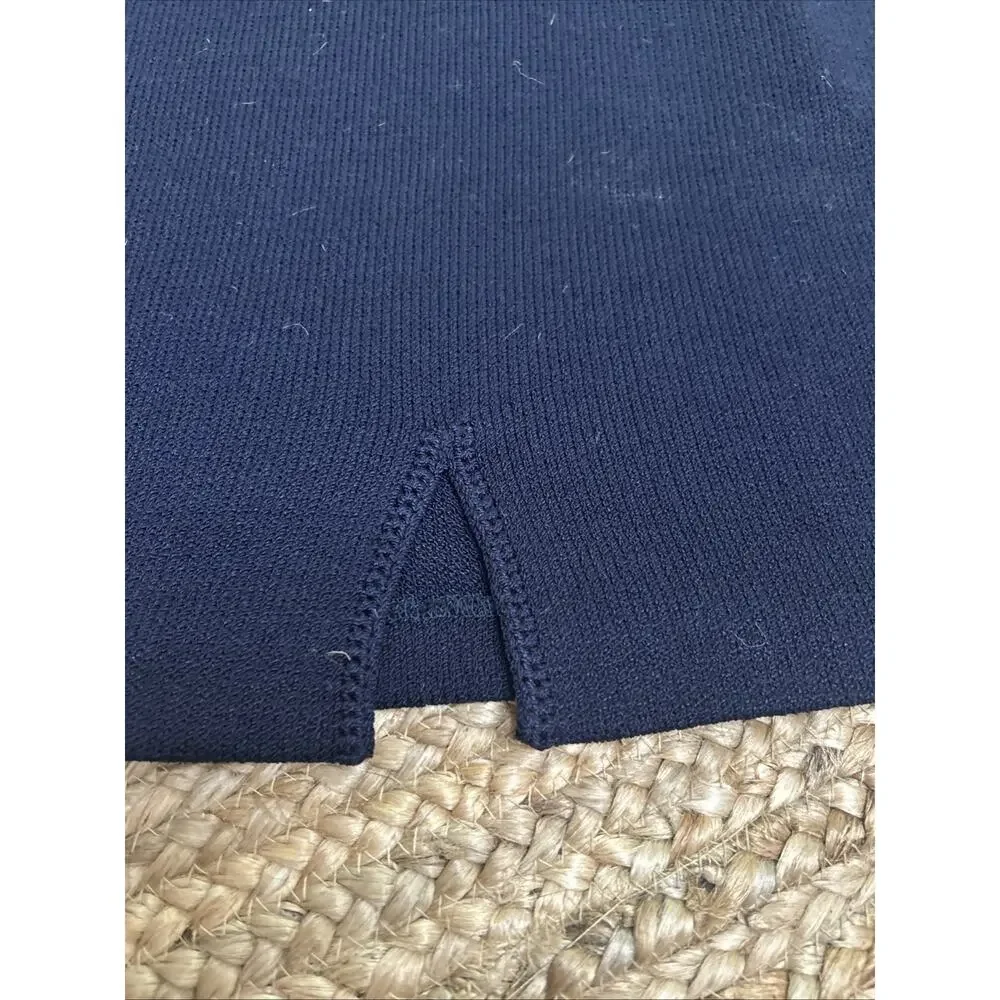 Vintage St. John For Neiman Marcus Navy Knit Santana Tank Dress Quiet Luxe Sz S - Picture 8 of 8